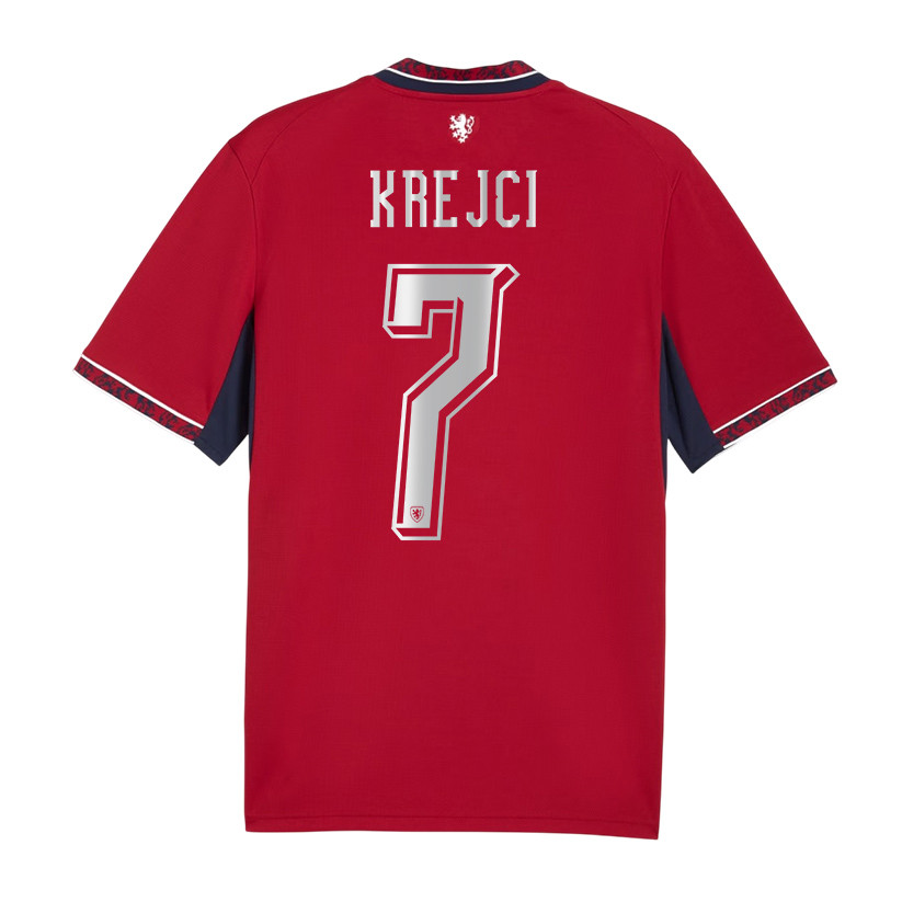 Ladislav Krejci 7 Czech Republic National Team 2026 Home Jersey - Red, Men - Jersey Teams