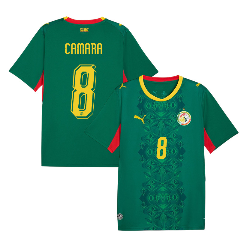 Lamine Camara 8 Senegal National Team 2026 Away Jersey - Green, Men - Jersey Teams