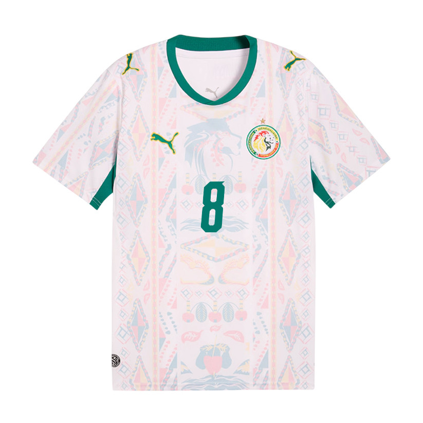 Lamine Camara 8 Senegal National Team 2026 Home Jersey - Men, White - Jersey Teams
