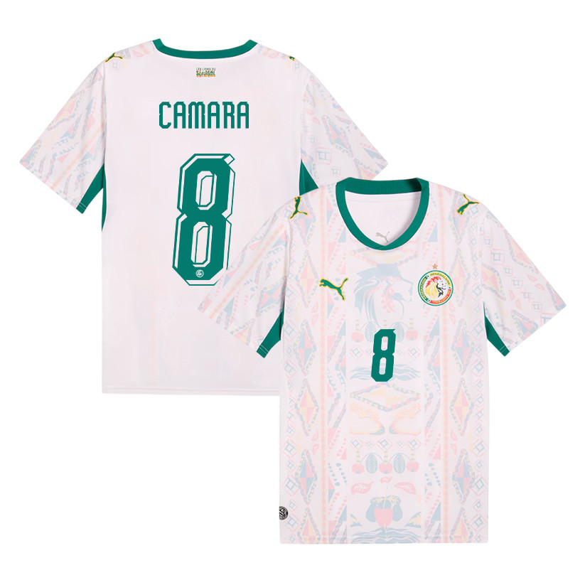 Lamine Camara 8 Senegal National Team 2026 Home Jersey - Men, White - Jersey Teams