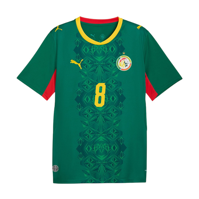 Lamine Camara 8 Senegal National Team 2026 x World Cup Patch Away Jersey - Green, Men - Jersey Teams
