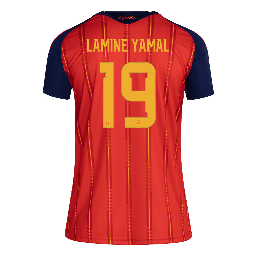 Lamine Yamal 19 Women's Spain National Team 2026 Home Jersey - Red - Jersey Teams