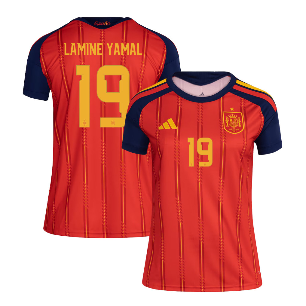 Lamine Yamal 19 Women's Spain National Team 2026 Home Jersey - Red - Jersey Teams