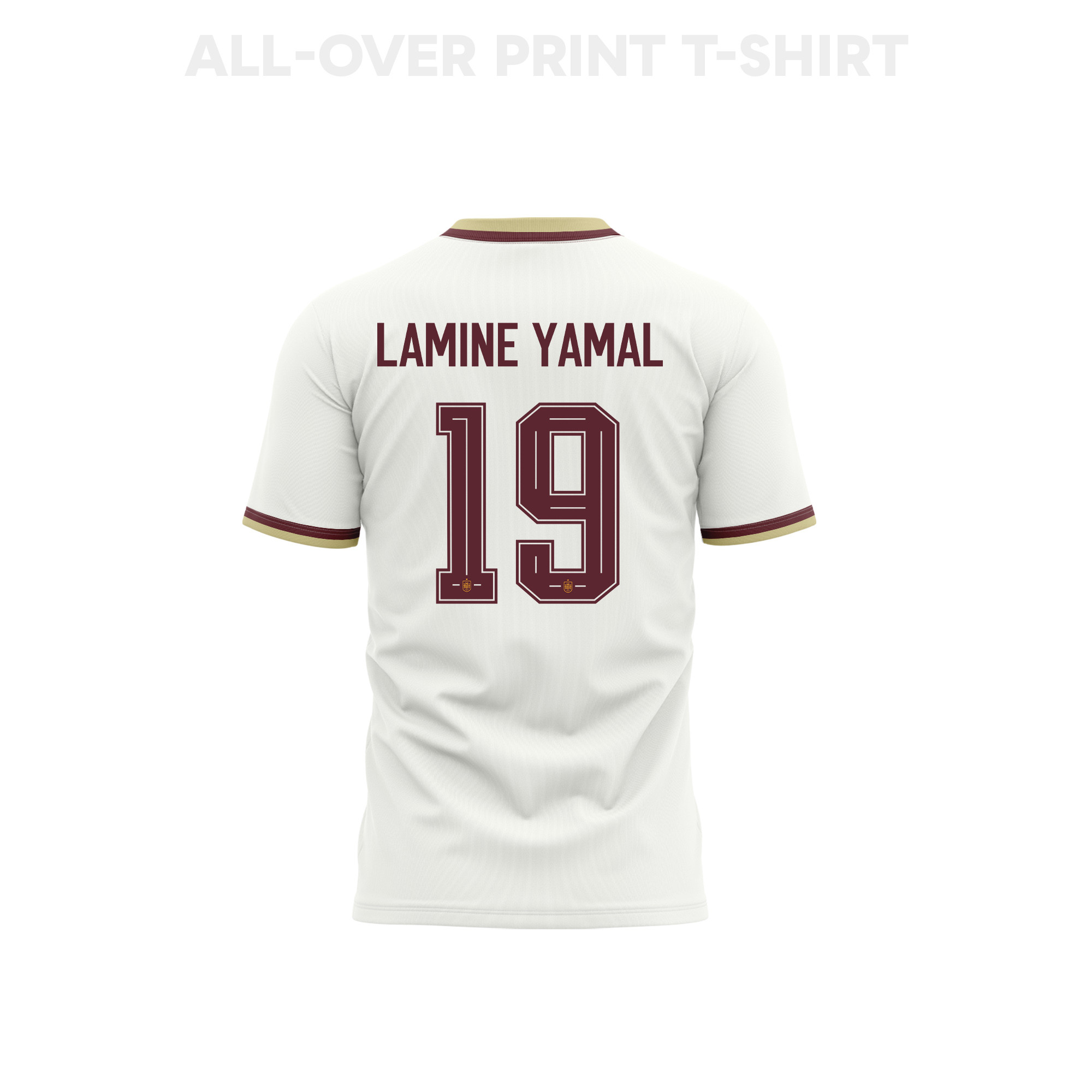 Lamine Yamal 19 Youth Spain 2026 Away 3D T-shirt Fully Printed – White - Jersey Teams