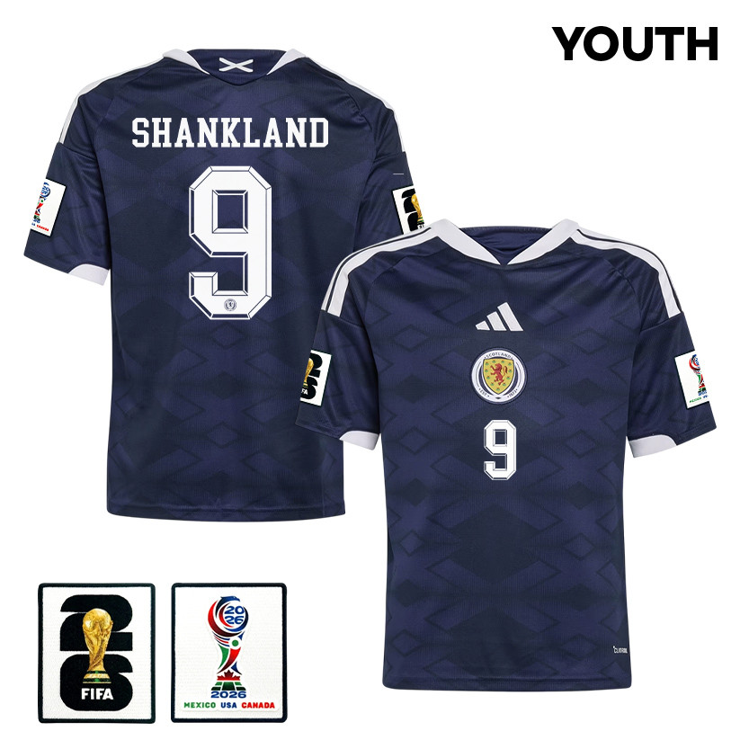 Lawrence Shankland 9 Youth Scotland National Team 2026 Home Jersey - Navy - Jersey Teams