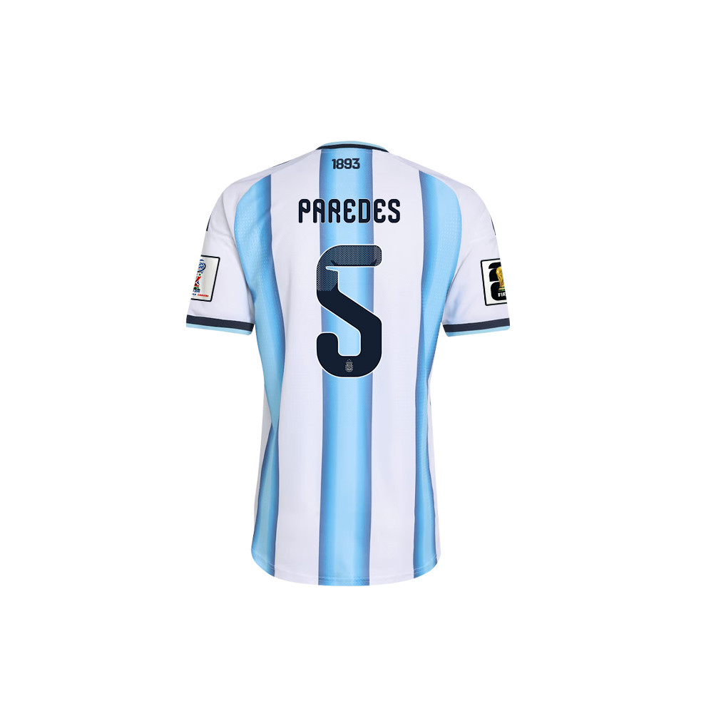 Leandro Paredes 5 Argentina 2026 Home Men Jersey & Shorts Set – White - Jersey Teams
