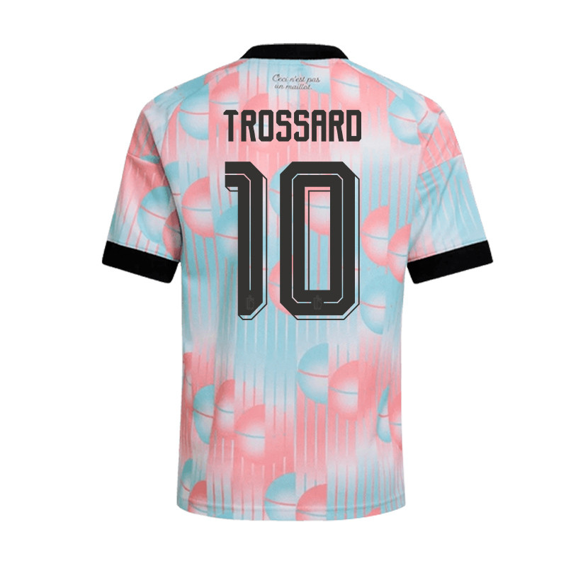 Leandro Trossard 10 Belgium 2026 YOUTH Away Jersey & Shorts Set - Light Blue - Jersey Teams