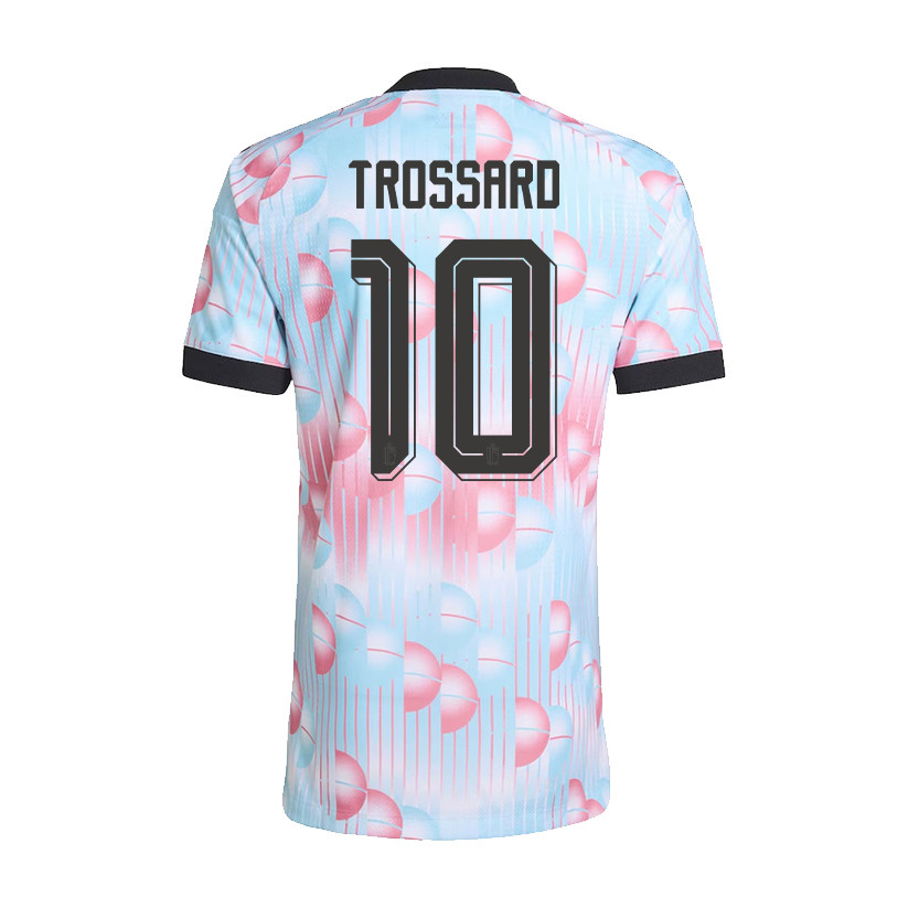 Leandro Trossard 10 Belgium National Team 2026 x World Cup Patch Away Jersey - Light Blue, Men - Jersey Teams