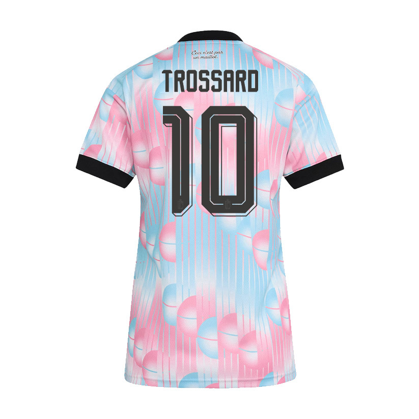 Leandro Trossard 10 Women's Belgium National Team 2026 Away Jersey - Light Blue - Jersey Teams