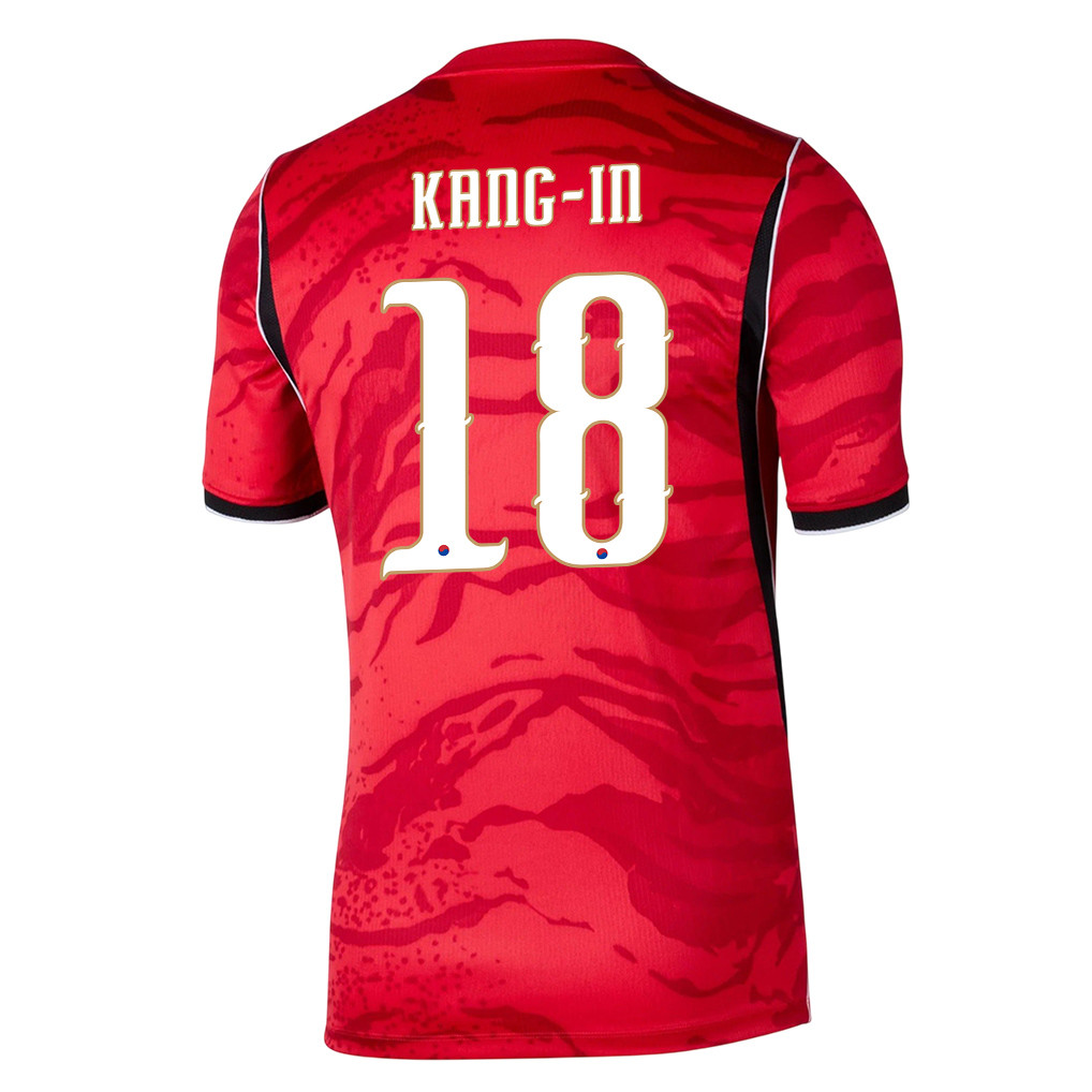 Lee Kang-in 18 South Korea National Team 2026 x World Cup Patch Home Jersey - Red, Men - Jersey Teams