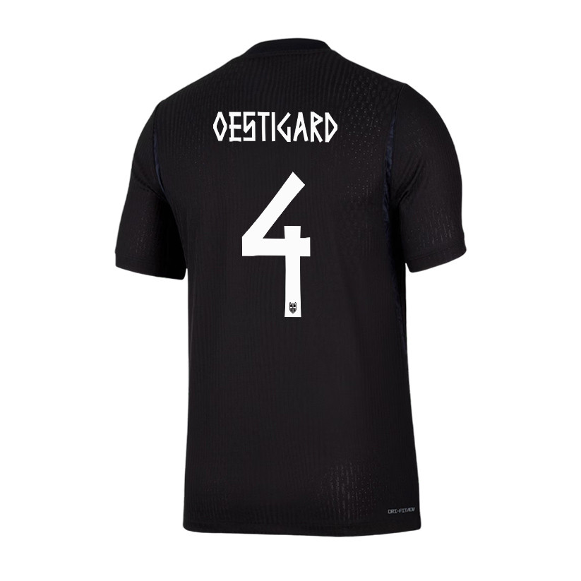 Leo Oestigard 4 Norway National Team 2026 Away Jersey - Black, Men - Jersey Teams