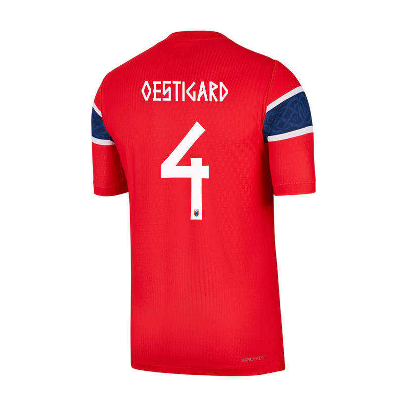 Leo Oestigard 4 Norway National Team 2026 Home Jersey - Red, Men - Jersey Teams
