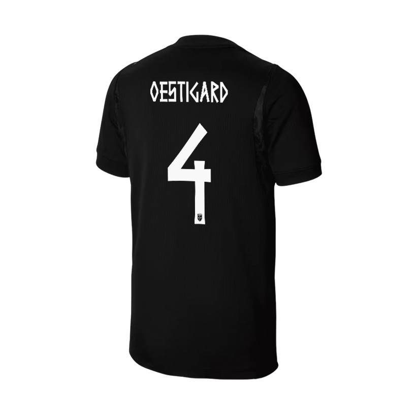 Leo Oestigard 4 Youth Norway National Team 2026 Away Jersey - Black - Jersey Teams