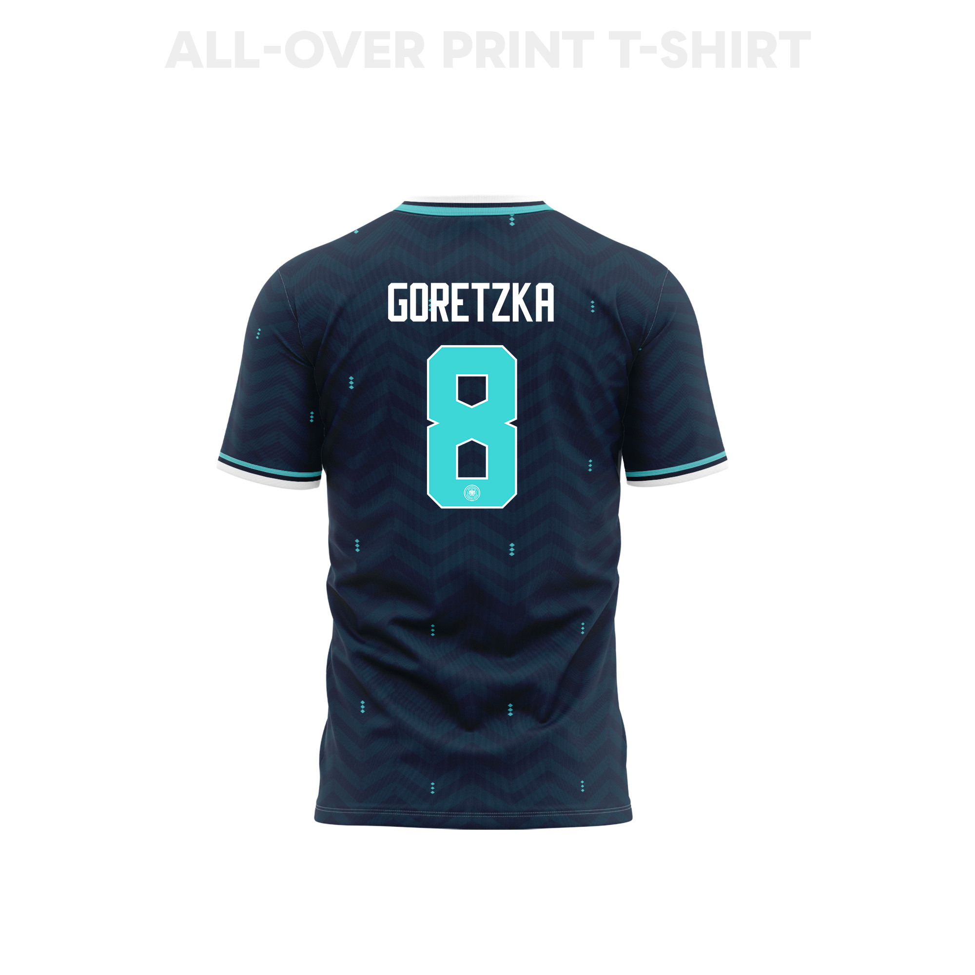 Leon Goretzka 8 Germany 2026 Away 3D T-Shirt Fully Printed – Unisex, Navy - Jersey Teams