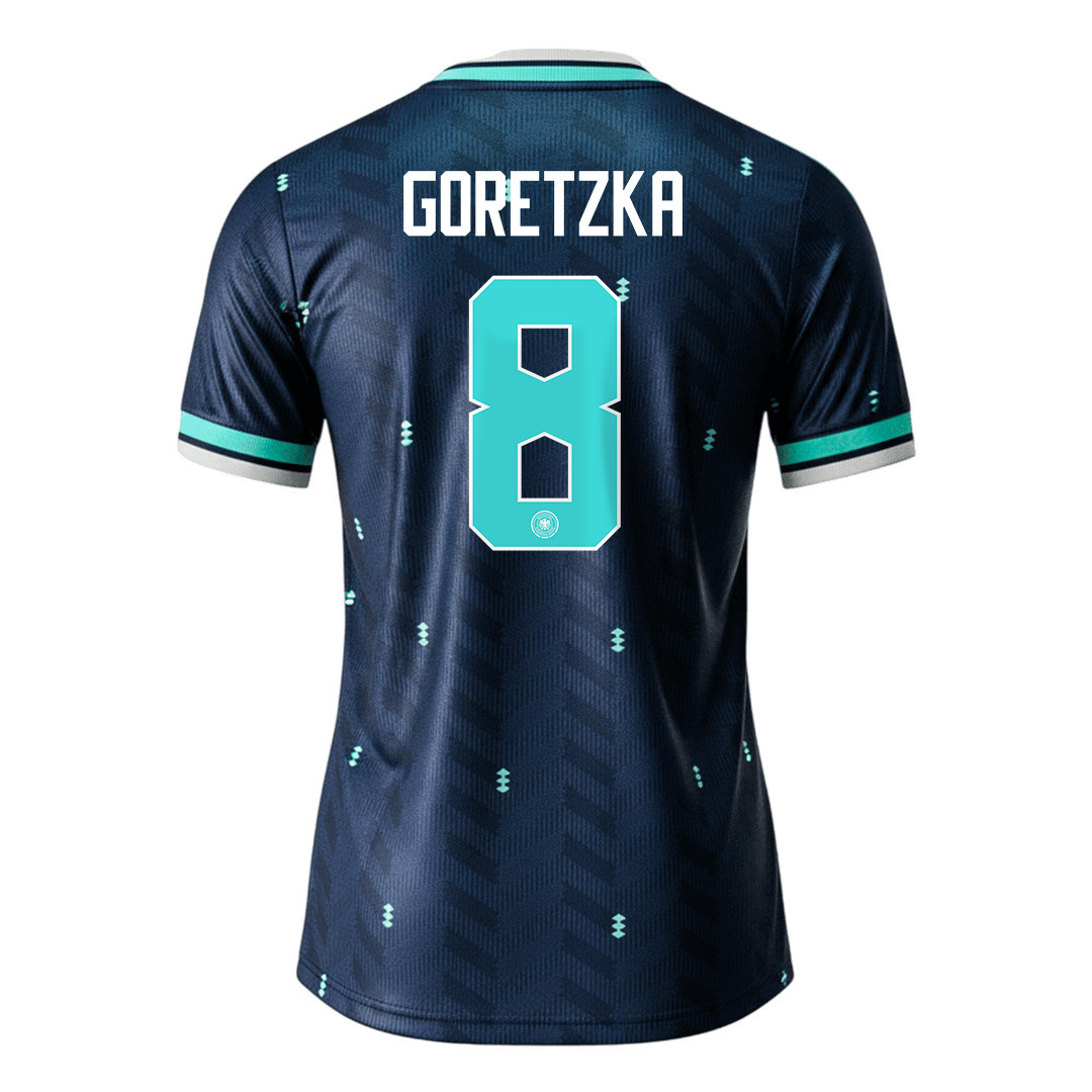 Leon Goretzka 8 Women's Germany National Team 2026 Away Jersey - Navy - Jersey Teams
