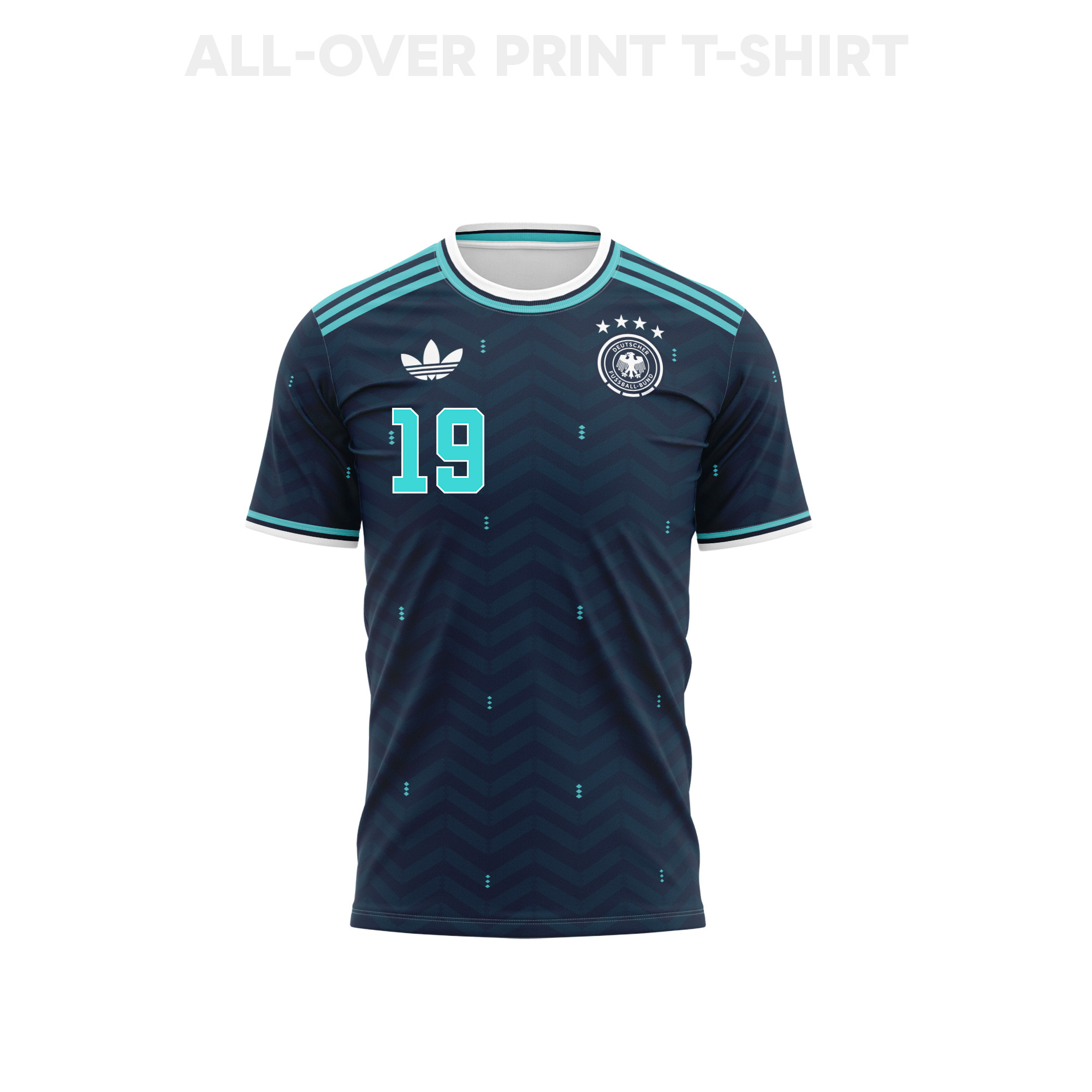 Leroy Sané 19 Germany 2026 Away 3D T-Shirt Fully Printed – Unisex, Navy - Jersey Teams