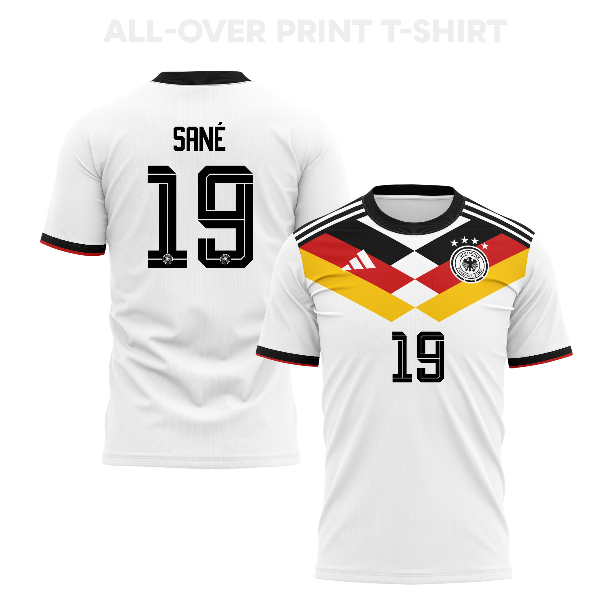 Leroy Sané 19 Germany 2026 Home 3D T-Shirt Fully Printed – Unisex, White - Jersey Teams