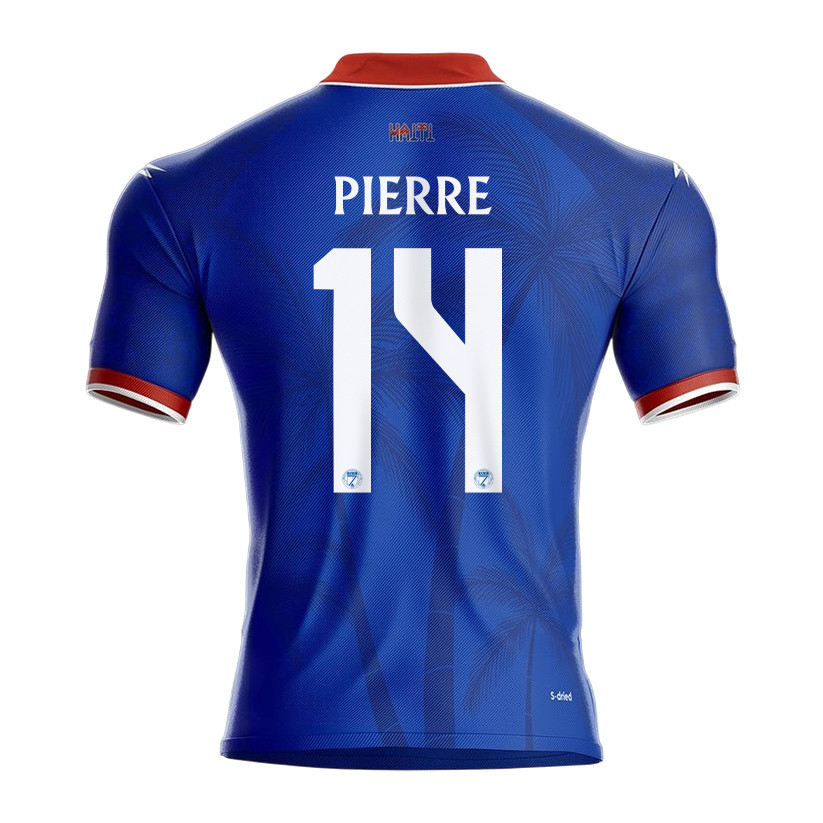 Leverton Pierre 14 Haiti National Team 2026 Home Jersey - Blue, Men - Jersey Teams