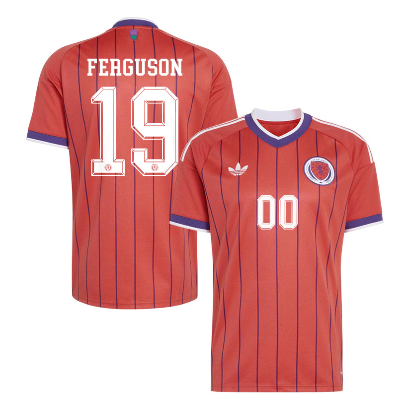 Lewis Ferguson 19 Scotland National Team 2026 Away Jersey - Red, Men - Jersey Teams