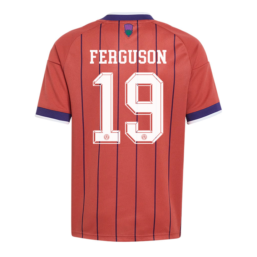 Lewis Ferguson 19 Youth Scotland National Team 2026 Away Jersey - Red - Jersey Teams