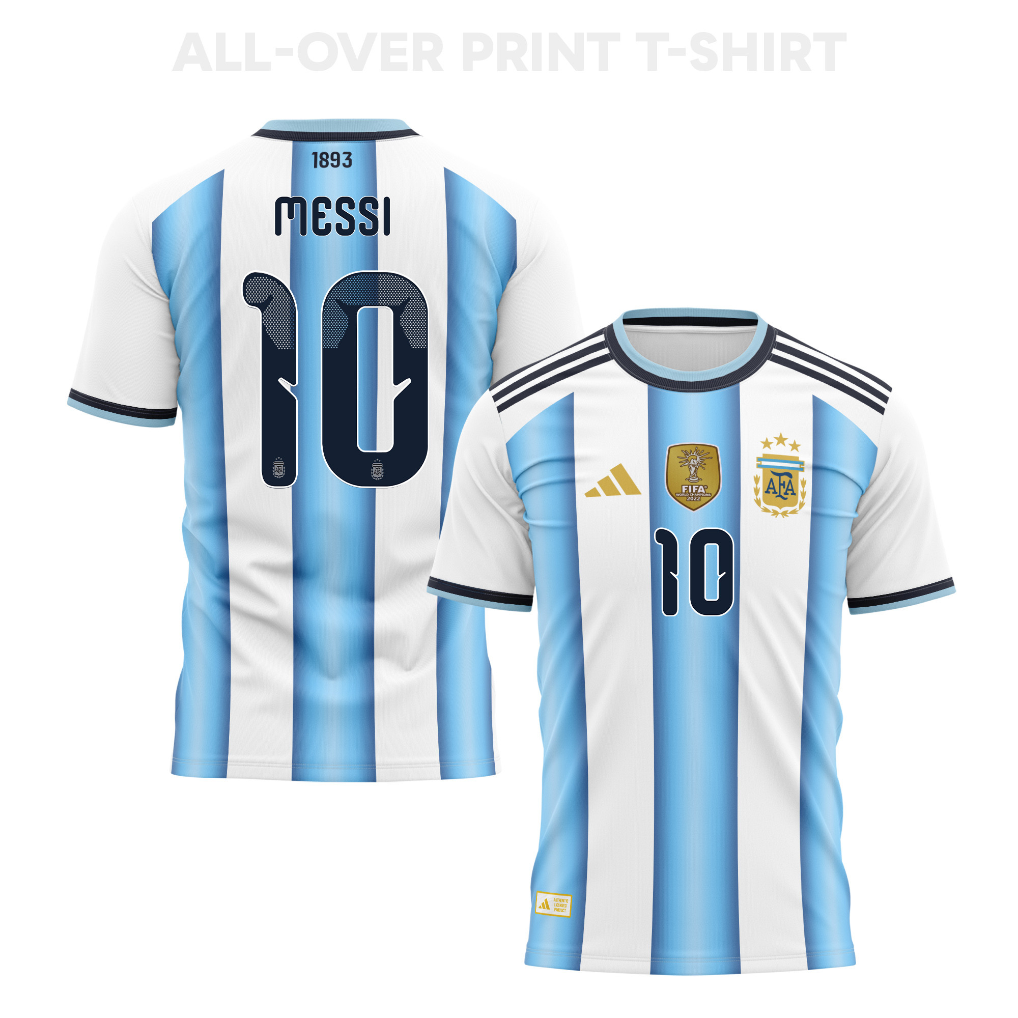 Lionel Messi 10 Argentina 2026 Home 3D T-Shirt Fully Printed – Unisex, White - Jersey Teams