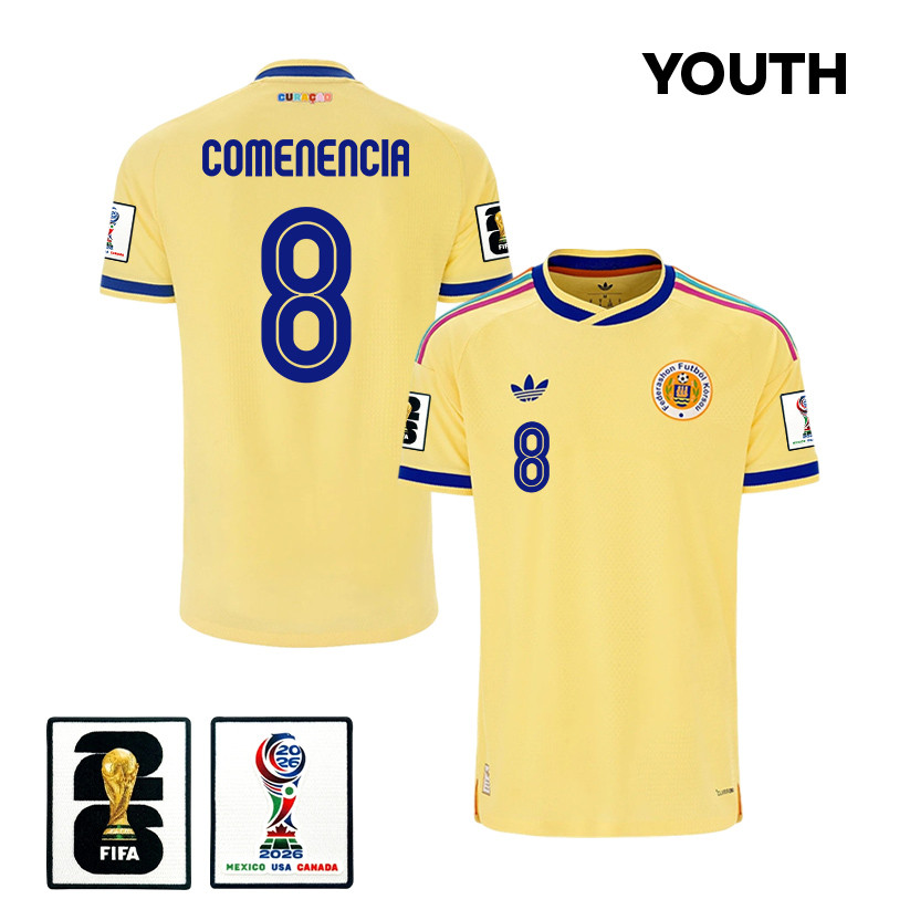 Livano Comenencia 8 Youth Curaçao National Team 2026 Away Jersey – Yellow – Jersey Teams