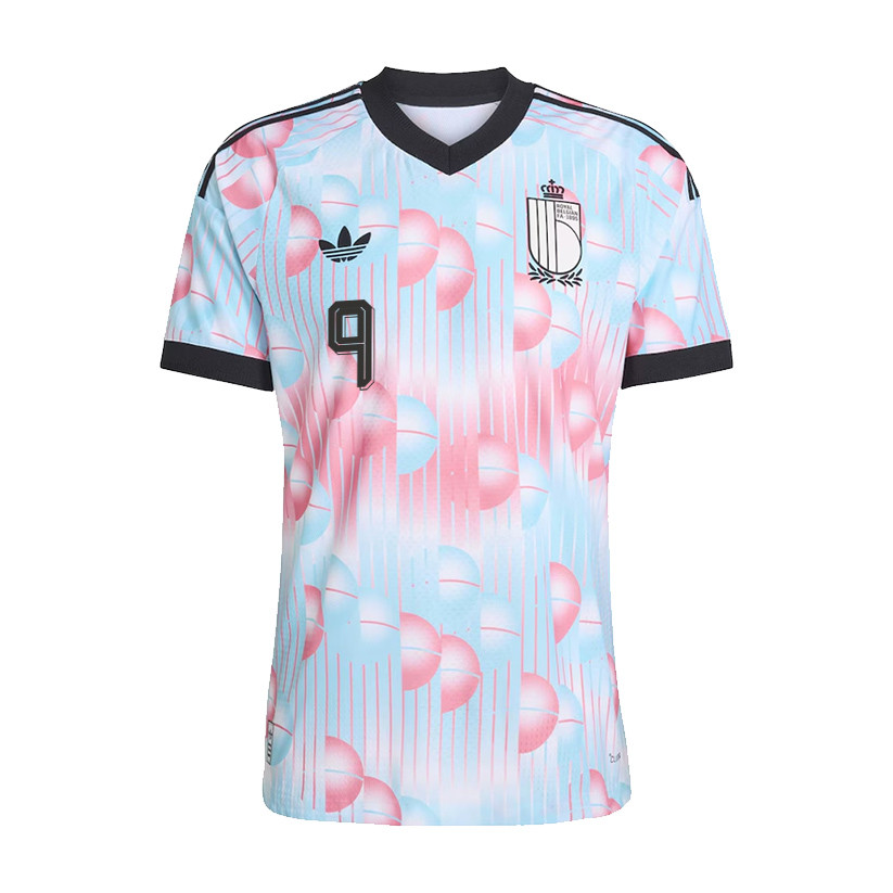 Loïs Openda 9 Belgium National Team 2026 Away Jersey – Light Blue, Men – Jersey Teams