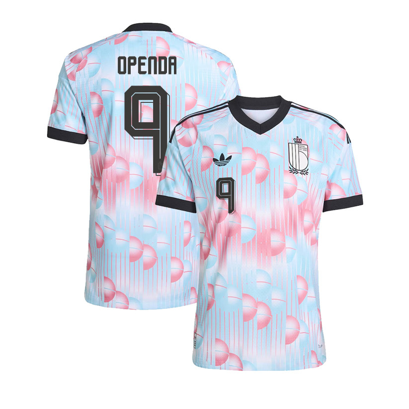 Loïs Openda 9 Belgium National Team 2026 Away Jersey - Light Blue, Men - Jersey Teams