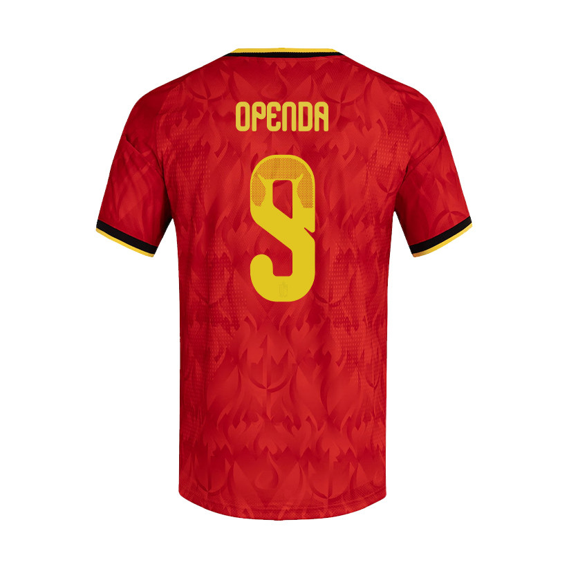 Loïs Openda 9 Belgium National Team 2026 x World Cup Patch Home Jersey - Red, Men - Jersey Teams