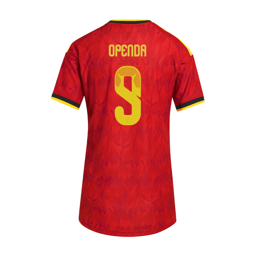 Loïs Openda 9 Women's Belgium National Team 2026 Home Jersey - Red - Jersey Teams