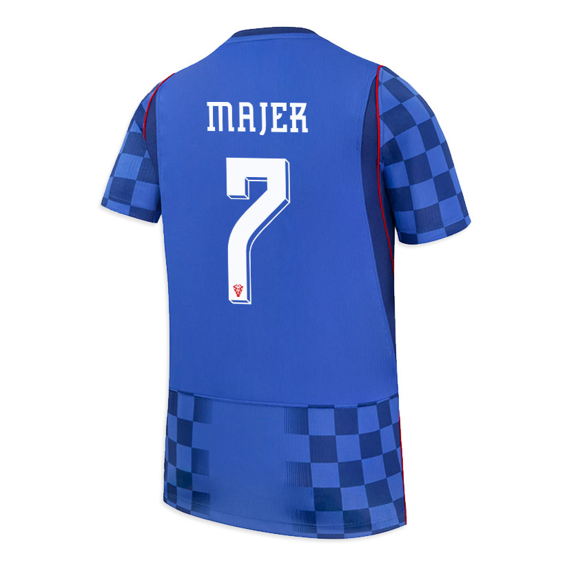 Lovro Majer 7 Youth Croatia National Team 2026 Away Jersey - Blue - Jersey Teams