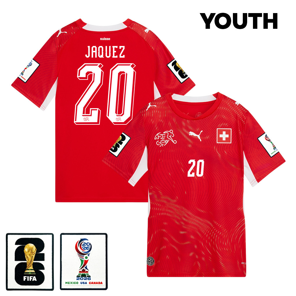 Luca Jaquez 20 Youth Switzerland National Team 2026 Home Jersey - Red - Jersey Teams