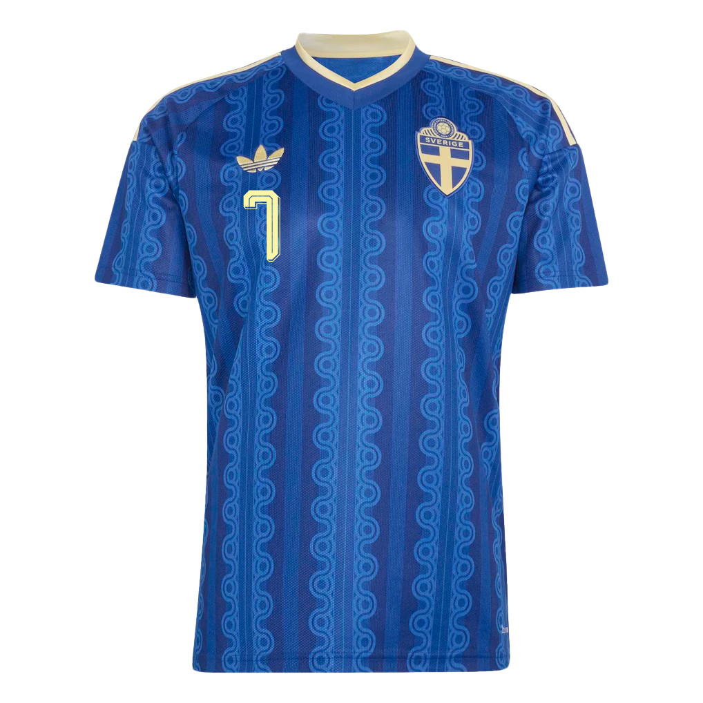 Lucas Bergvall 7 Sweden National Team 2026 Away Jersey - Blue, Men - Jersey Teams