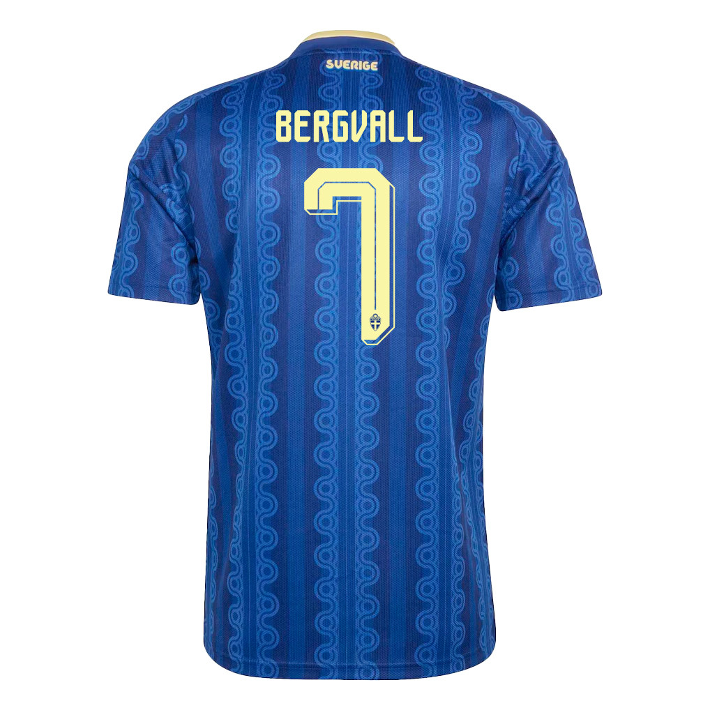 Lucas Bergvall 7 Sweden National Team 2026 Away Jersey - Blue, Men - Jersey Teams