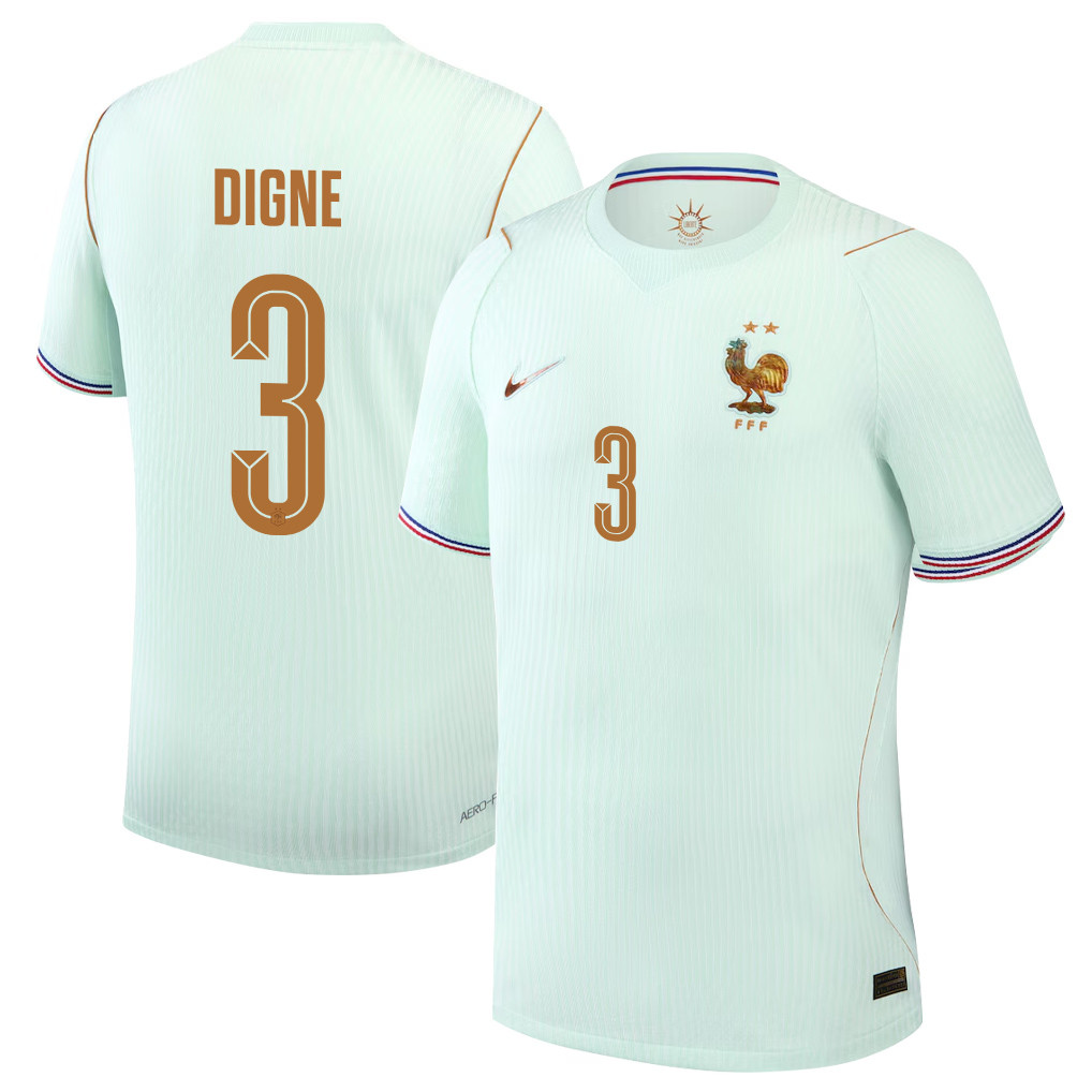 Lucas Digne 3 France National Team 2026 Away Jersey - Green, Men - Jersey Teams