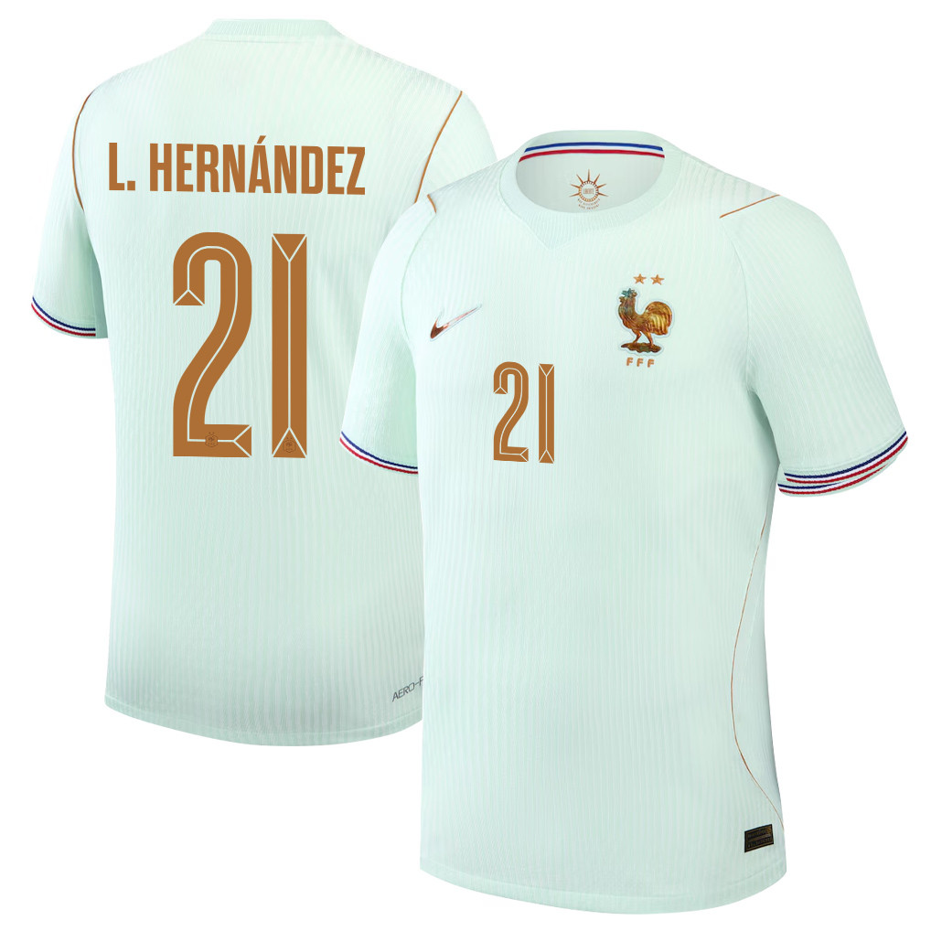 Lucas Hernández 21 France National Team 2026 Away Jersey - Green, Men - Jersey Teams