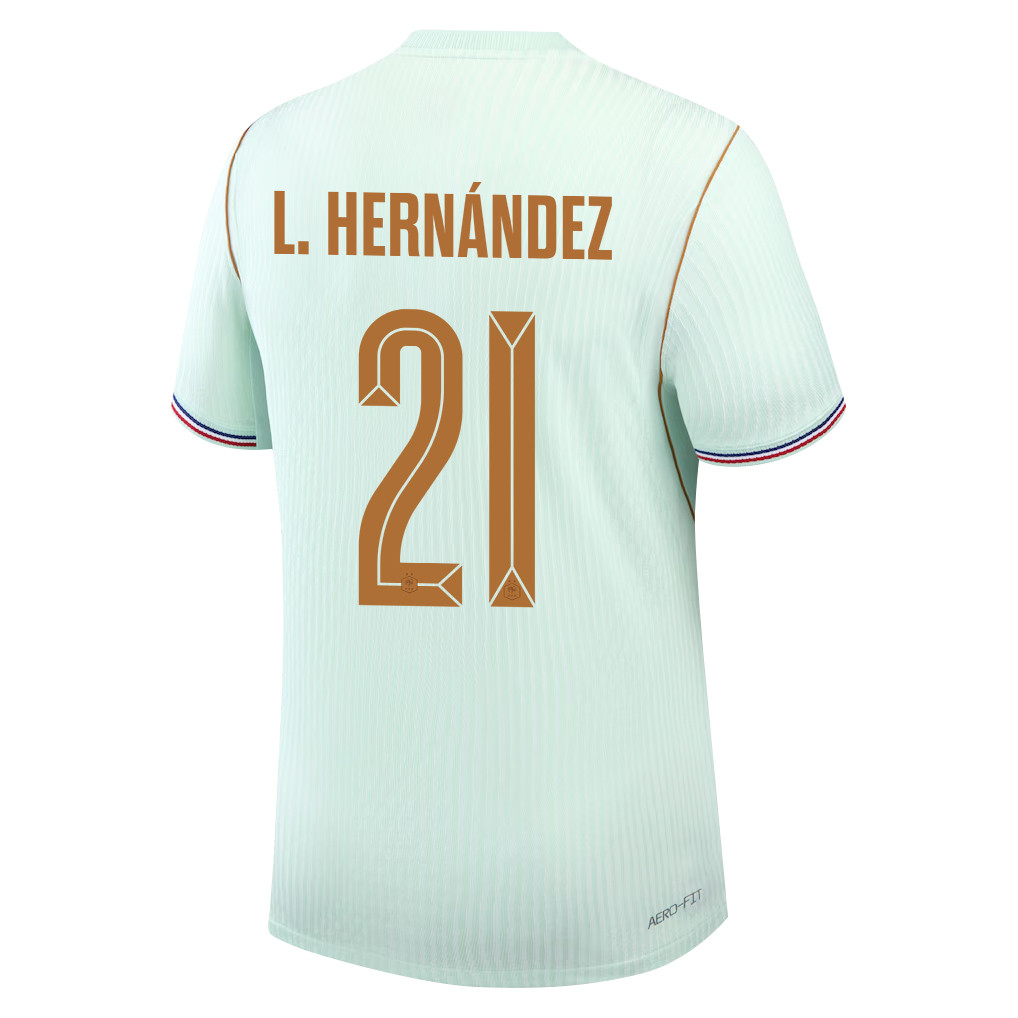 Lucas Hernández 21 France National Team 2026 Away Jersey - Green, Men - Jersey Teams