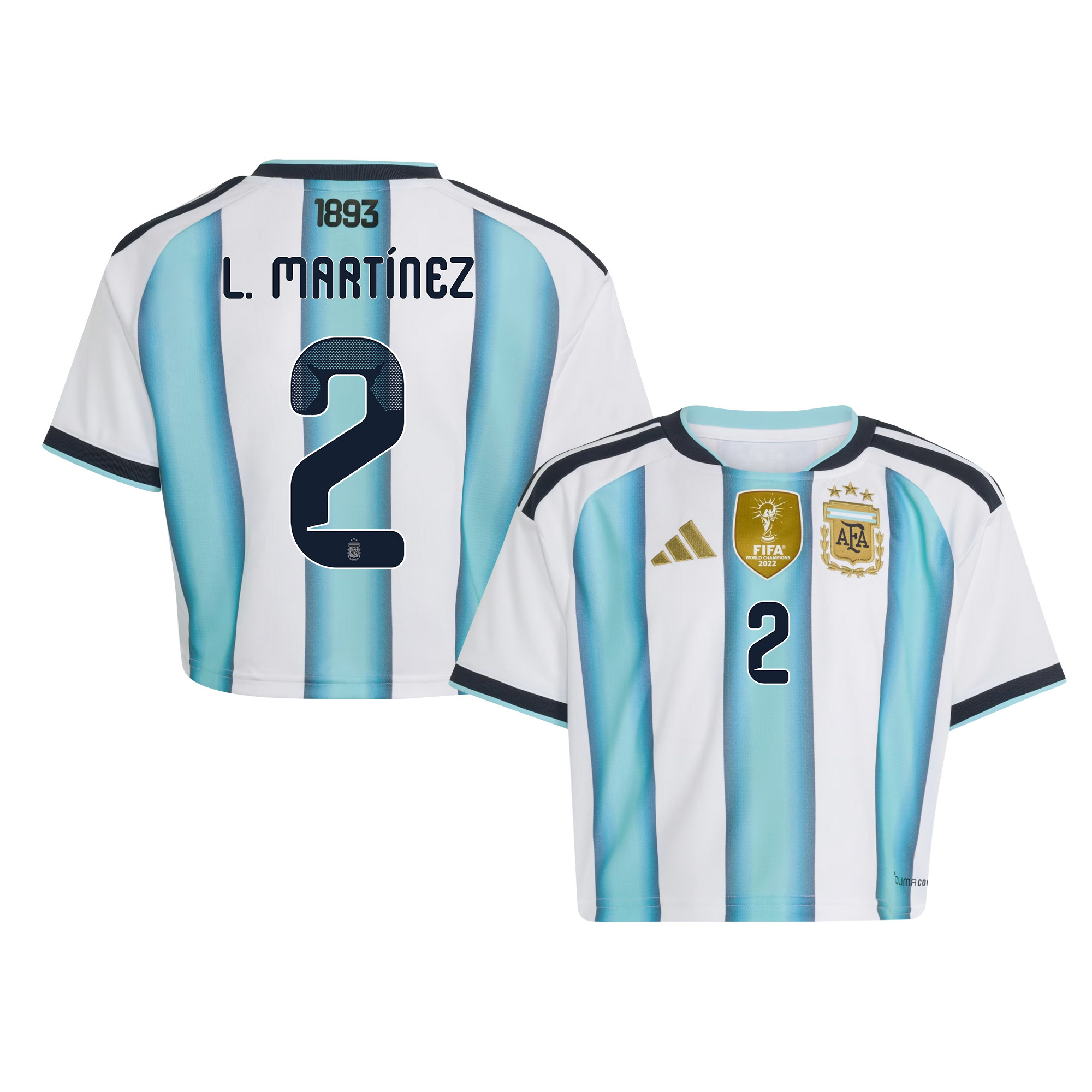 Lucas MartÃnez Quarta 2 Argentina 2026 Home Women’s Cropped Jersey - White - Jersey Teams