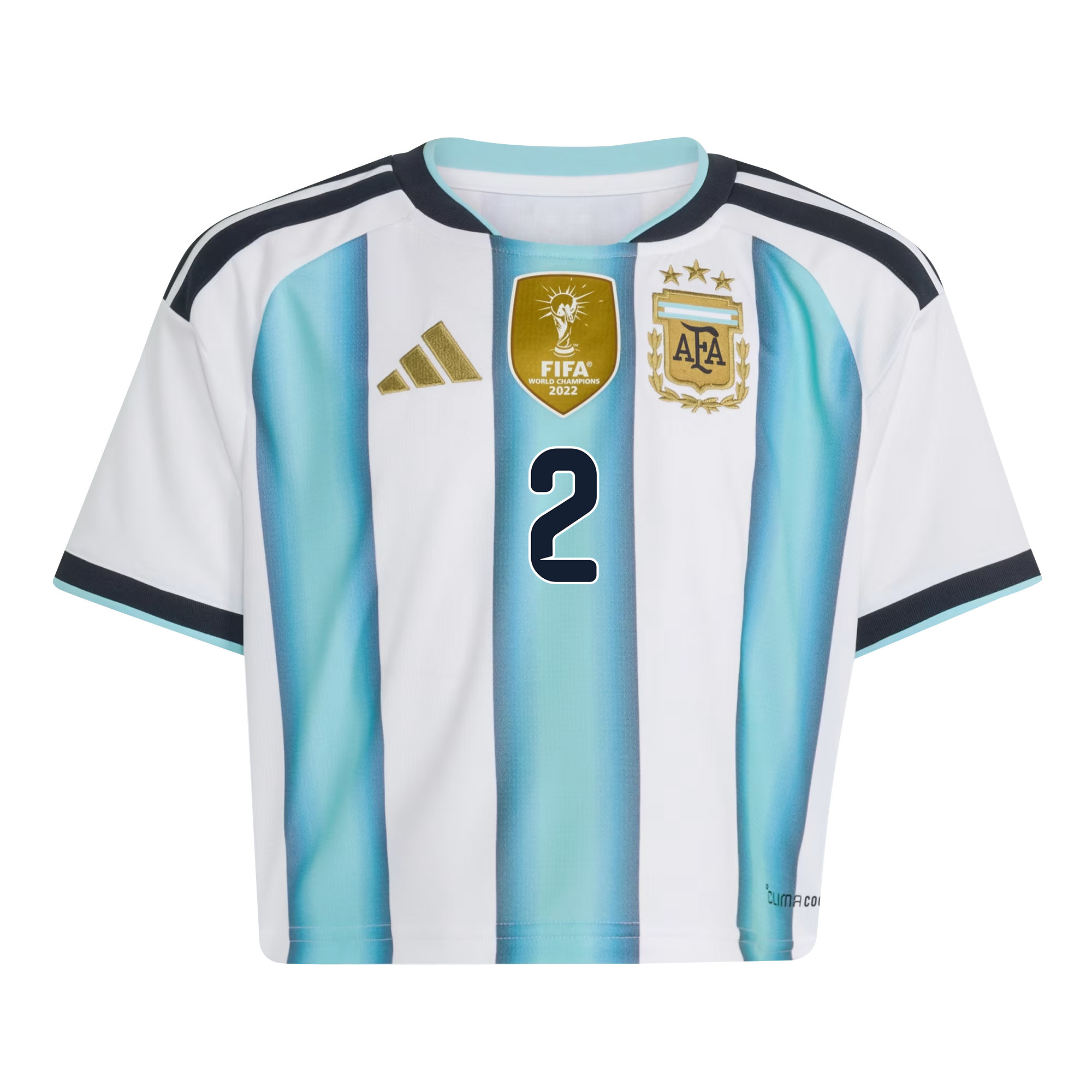 Lucas Martínez Quarta 2 Argentina 2026 Home Women’s Cropped Jersey - White - Jersey Teams