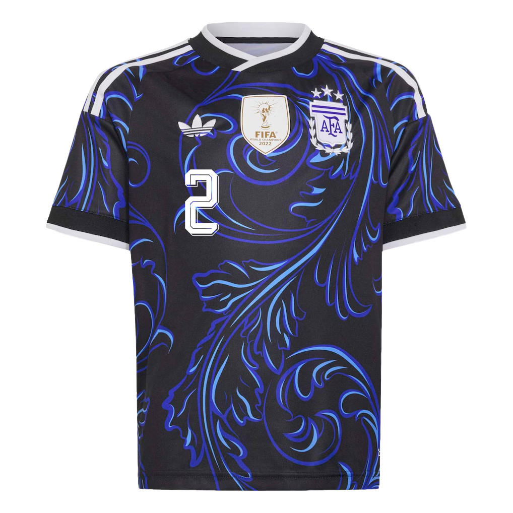 Lucas Martínez Quarta 2 Youth Argentina National Team 2026 Away Jersey - Black - Jersey Teams