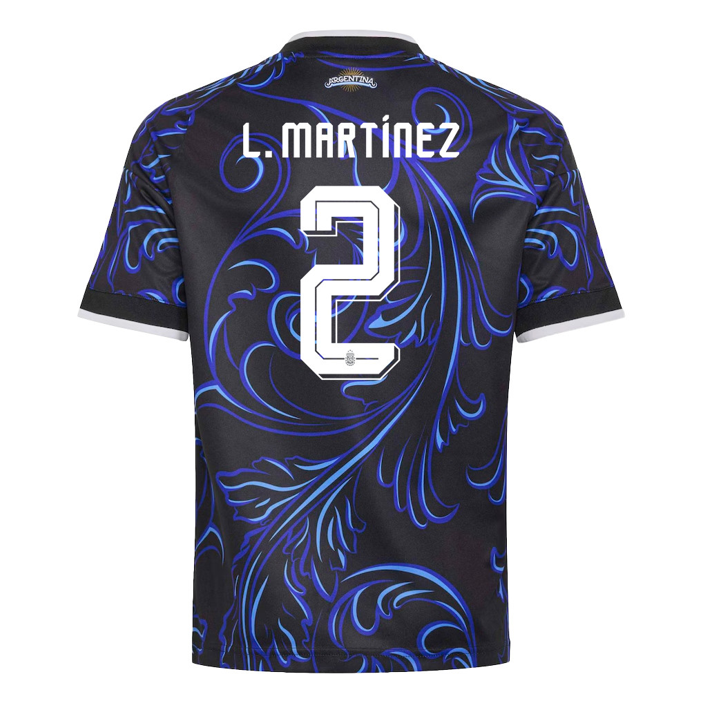 Lucas Martínez Quarta 2 Youth Argentina National Team 2026 Away Jersey - Black - Jersey Teams