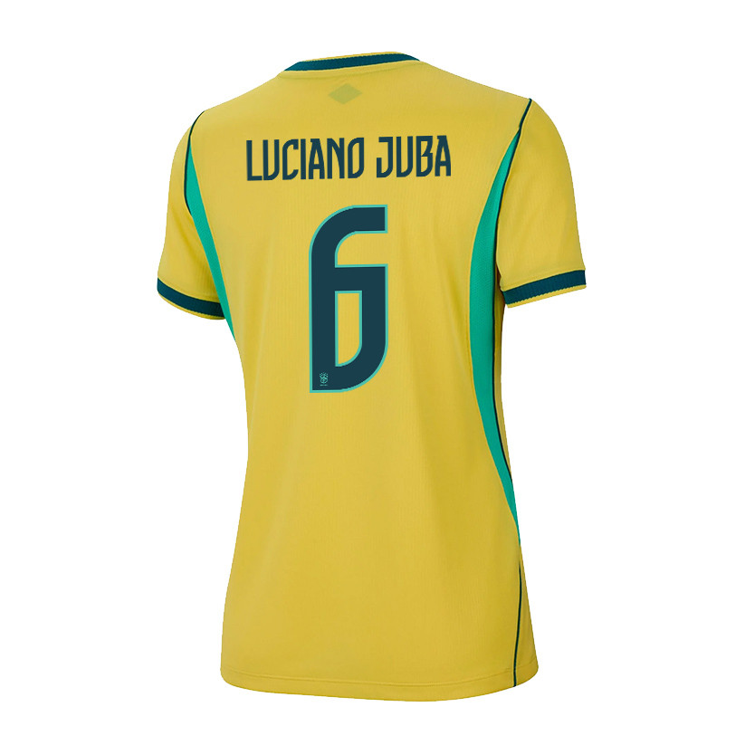 Luciano Juba 6 Women's Brazil National Team 2026 Home Jersey - Yellow - Jersey Teams