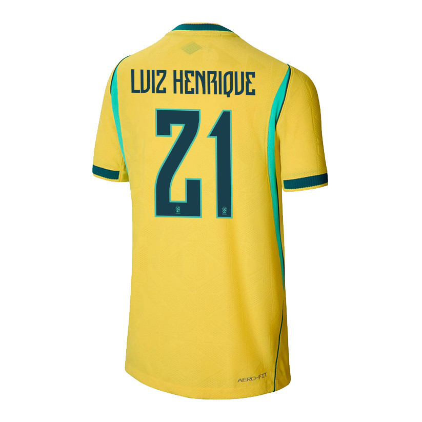 Luiz Henrique 21 Youth Brazil National Team 2026 Home Jersey - Yellow - Jersey Teams