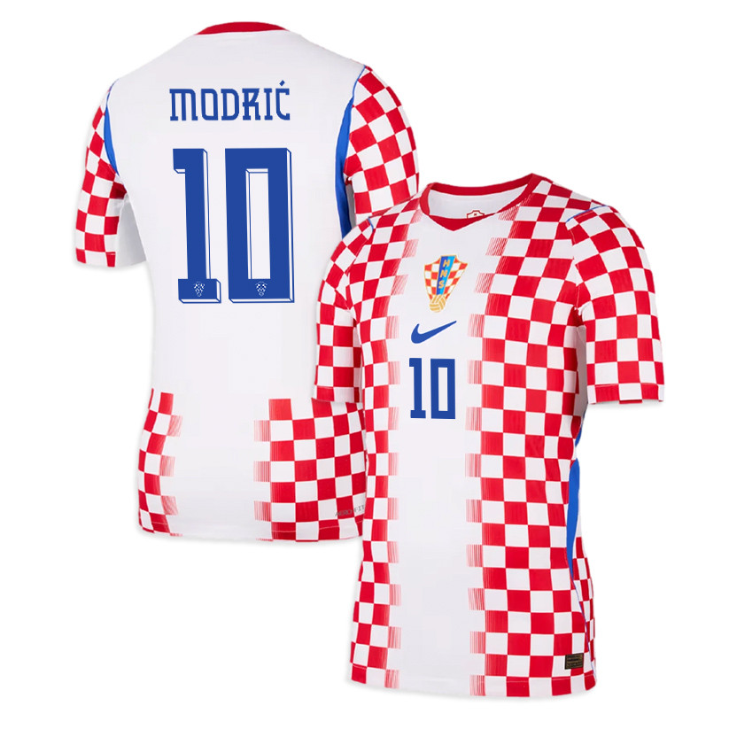 Luka Modrić 10 Croatia National Team 2026 Home Jersey - Men, White/ Red - Jersey Teams