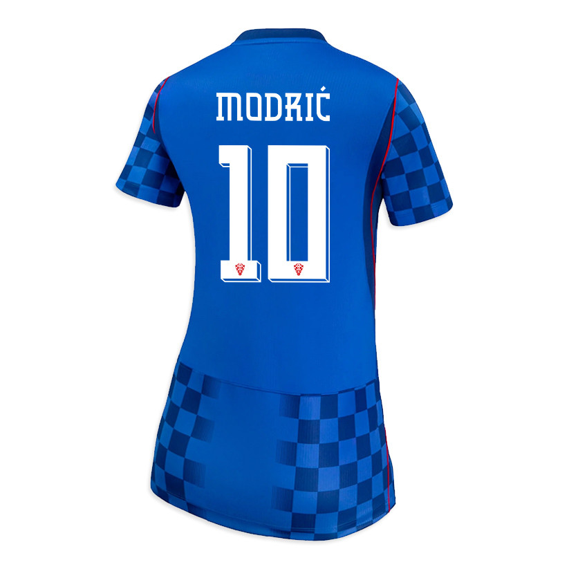 Luka Modrić 10 Women's Croatia National Team 2026 Away Jersey - Blue - Jersey Teams