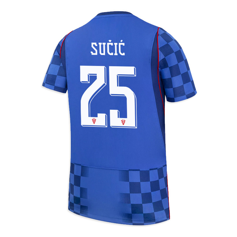 Luka Sučić 25 Youth Croatia National Team 2026 Away Jersey - Blue - Jersey Teams