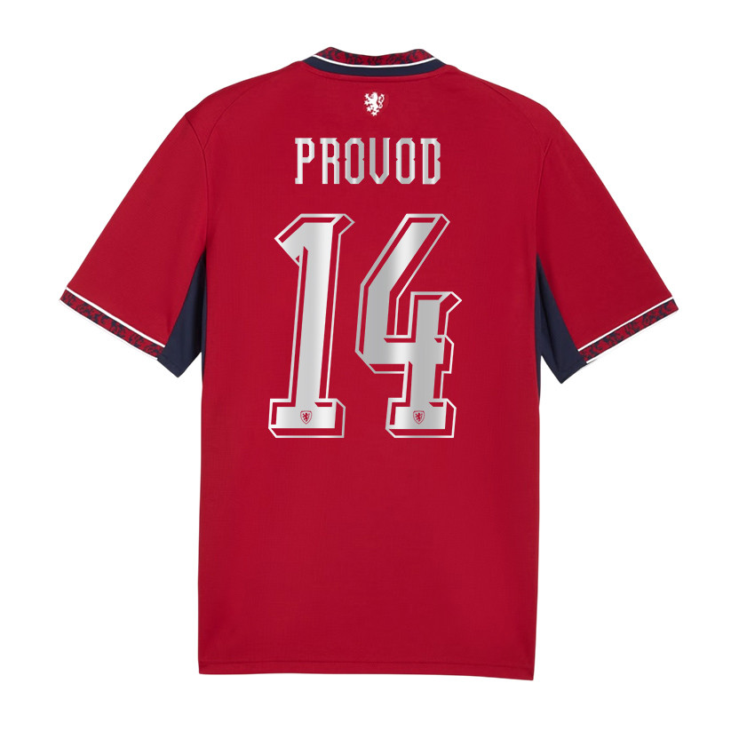 Lukas Provod 14 Czech Republic National Team 2026 Home Jersey - Red, Men - Jersey Teams