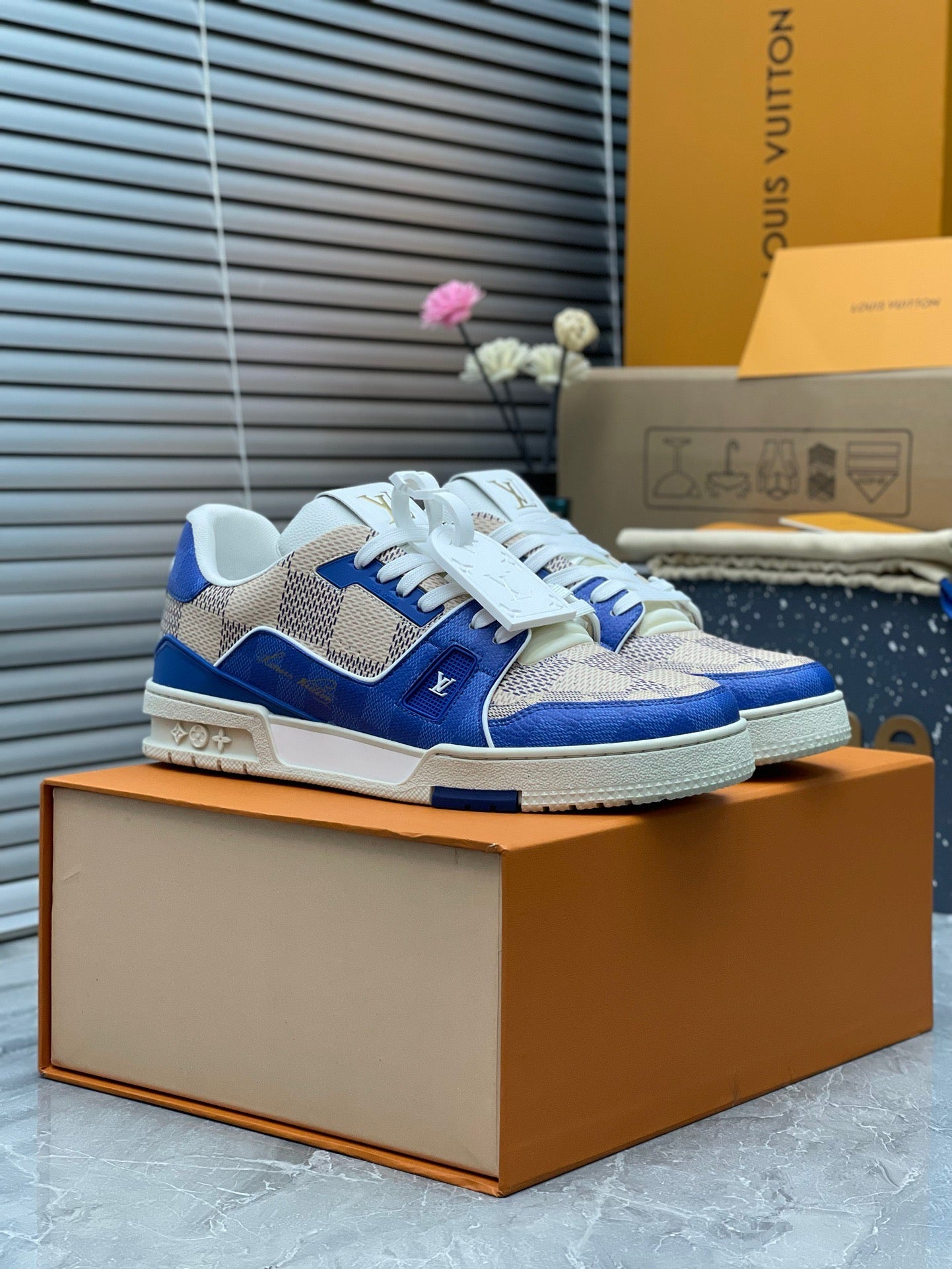 LV Trainers #54 Monogram Blue
