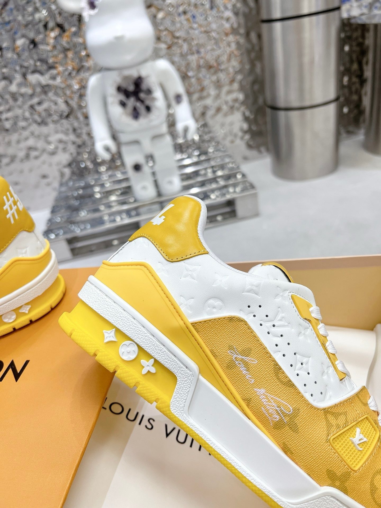 LV Trainers #54 Monogram Denim Yellow