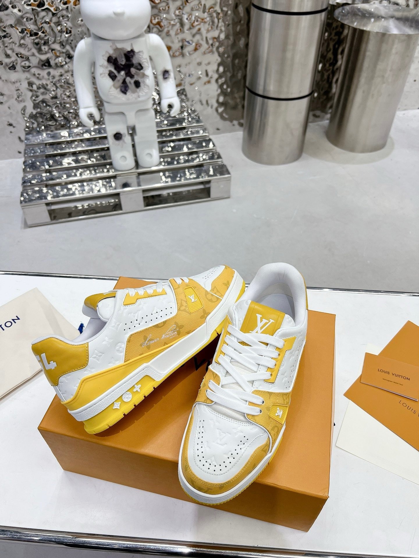 LV Trainers #54 Monogram Denim Yellow